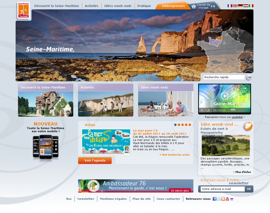 Création du site internet Comité départemental du tourisme