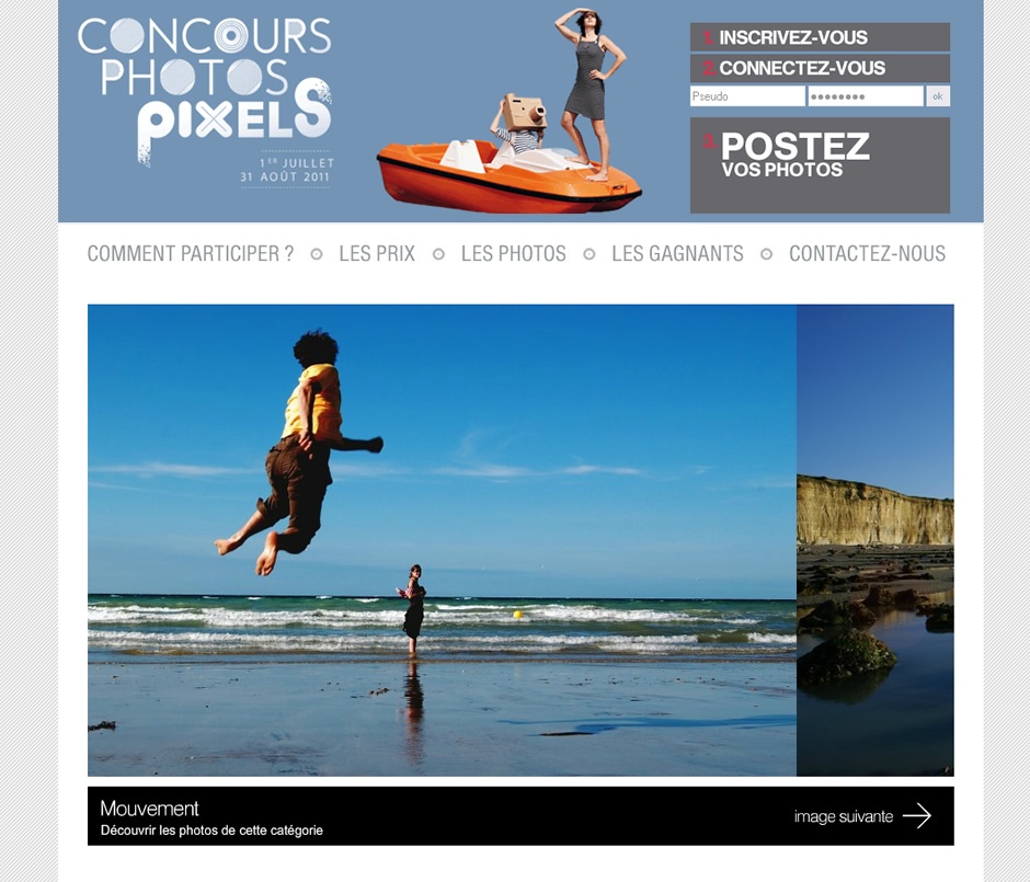Création du site internet Concours Pixels