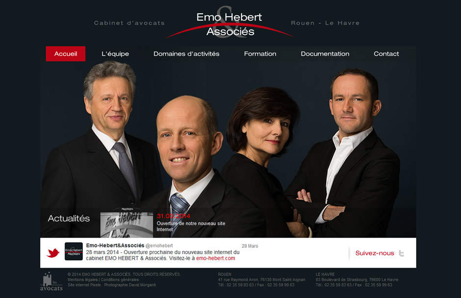 Création du site internet Emo Hebert & Associés