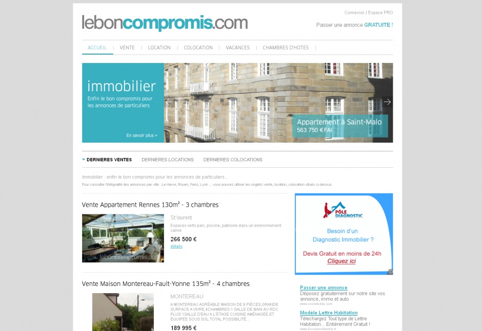 Création du site internet Le Bon Compromis