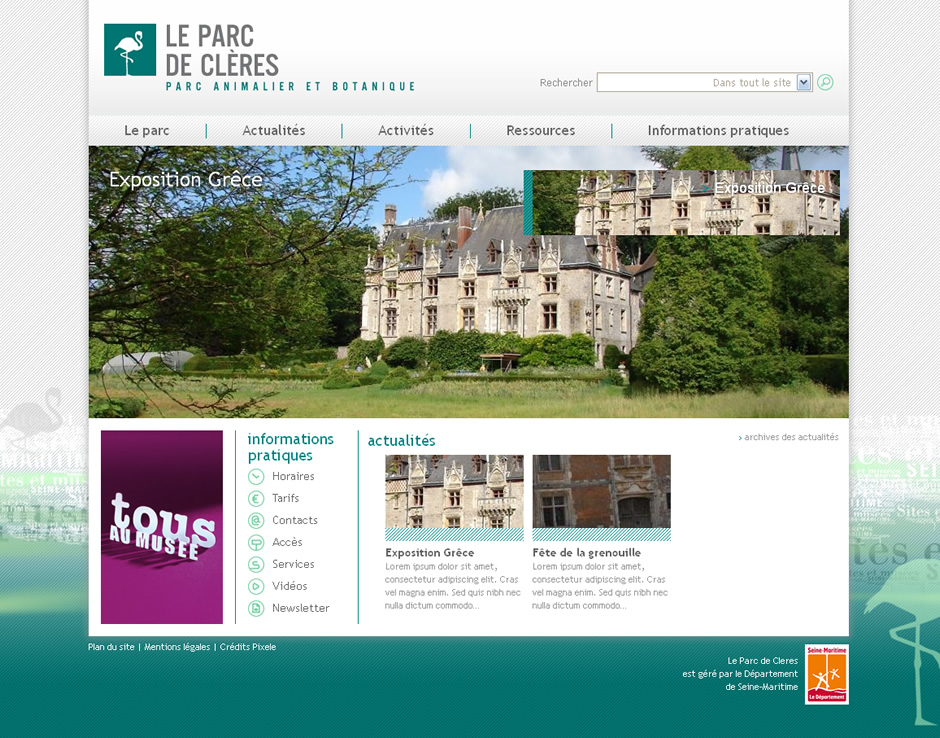 Création du site internet Musées du département