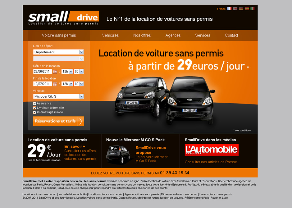 Création du site internet SmallDrive