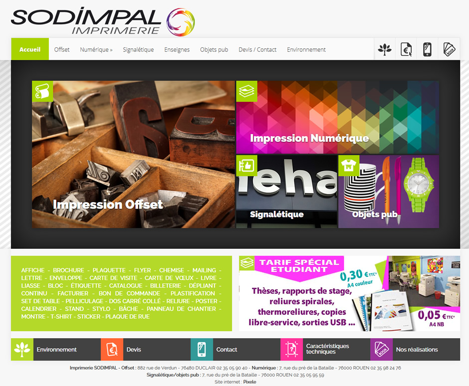 Création du site internet Sodimpal